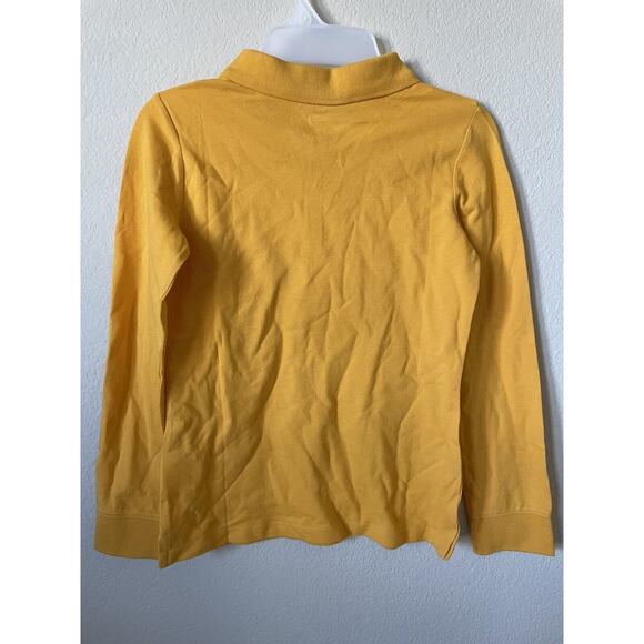 Old Navy Sun Flare Gold Uniform Collared Long Sleeve Pique Polo Size L 10/12 - Picture 4 of 4
